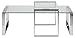 Produktbild AC Design Furniture H000009514 Couchtisch Set Jannis, Klarglasplatte 10 mm, ca. 115 x 45 x 69 cm, Gestell Metall verchromt