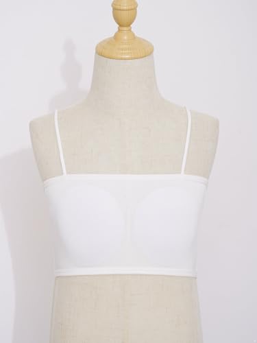 Crop Cami Bras for Girls Padded Training Bra with Adjustable Straps Stretch Cotton Bralette3