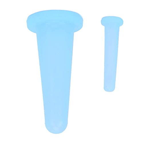 Copos de Massagem a VáCuo Facial, 2 PCS Conjunto de Ventosa de Silicone para Casa (Azul)