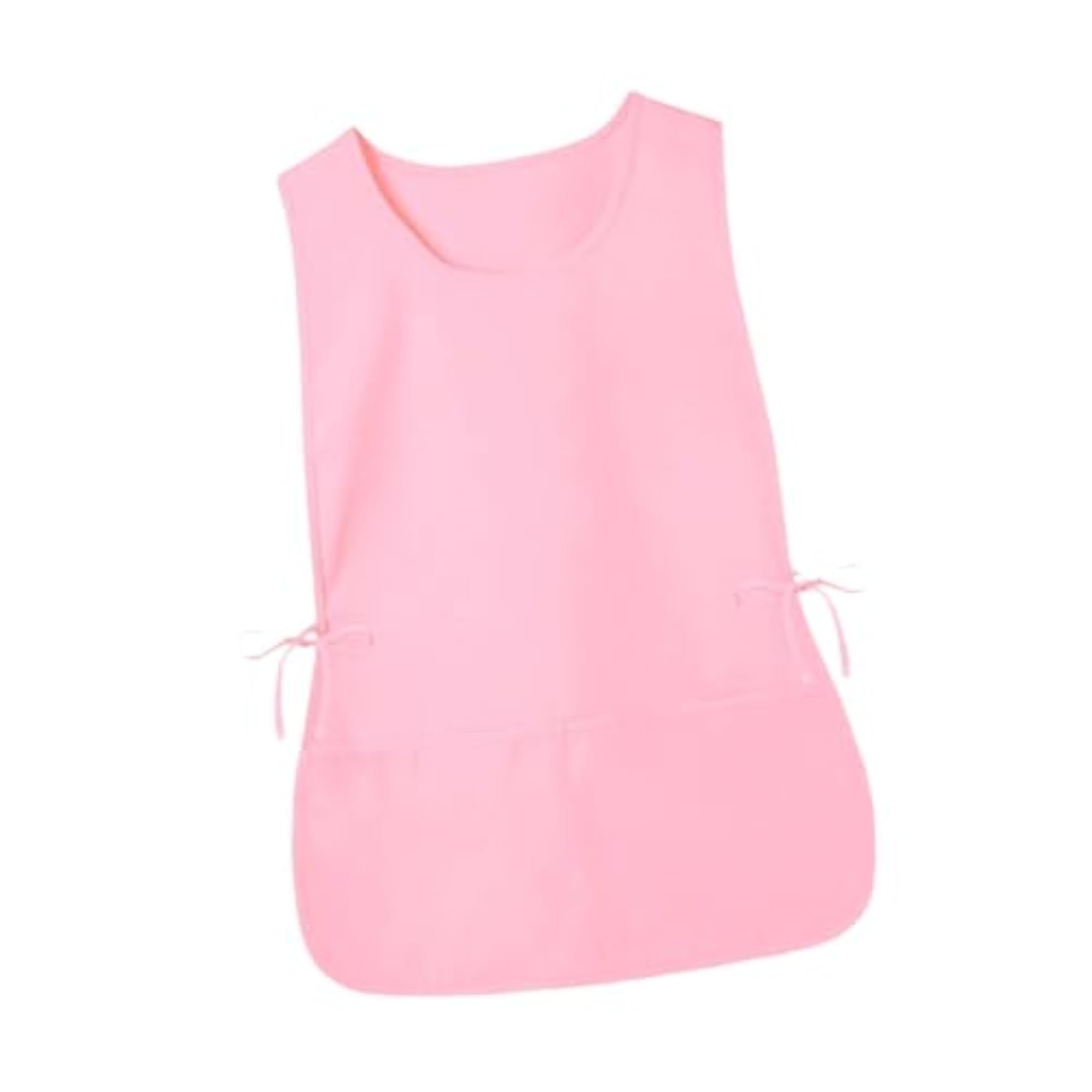 Art Apron with Deep Pockets, Tall Bib for Gardeners, Pink
