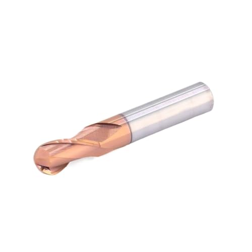 Fresas de carburo de tungsteno HRC55 R8 de punta esférica de 2 labios para corte de acero CNC 3