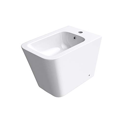 doporro Bidet à poser Blanc Assorti au WC Bidet sur Pied en Céramique pour Salle de Bains 36x55x41cm S-Düren112