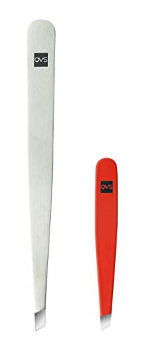 QVS Slant Tip Tweezer (plus Micro Tweezer) 1x2 pieces