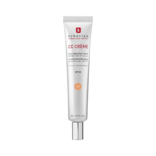 Erborian - CC Crème con Centella Asiática - Crema Facial Iluminadora de Alta Definición y Maquillaje - Protección Solar SPF 30 - Cosmética Coreana - Doré 40ml