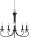 Five Light Bronze Up Chandelier