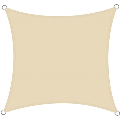 Rivenlo Voile d’ombrage Carré 2x2 m - Toile Ombrage Extérieur Triangle HDPE Respirant (185g/m²) Voile Ombrage avec 98% de Protection UV pour Patio Jardin...