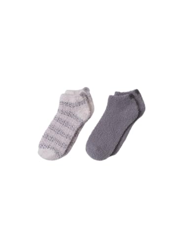 Barefoot Dreams Women's CozyChic Heathered Stripe Ankle Sock Set