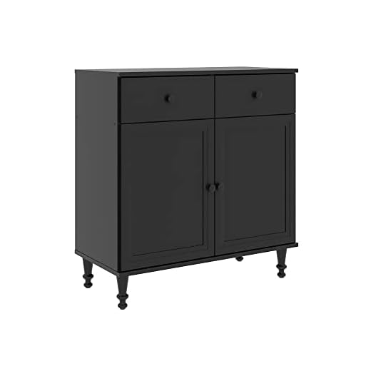 Aparador Buffet Ditália 2 Gavetas 2 Portas R-629 Cor:preto