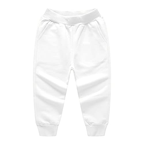 RUKOSU Toddler Baby Boy's Pull On Cotton Jogger Pants Stretch Knit Pants Infant Girls Athletic Sweatpants Bottoms