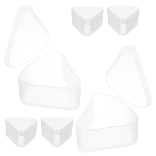 SOLUSTRE 6 Piezas Caja Organizadora de Unidades para Esponjas de Maquillaje Triangulares Soporte Compacto y Portátil para Polvo Almacenamiento Práctico y Fácil de Limpiar