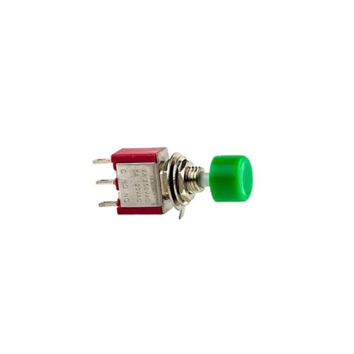 Interrupteur bouton-poussoir robuste 3 broches C-NO-NC mini commutateur vert 6 mm