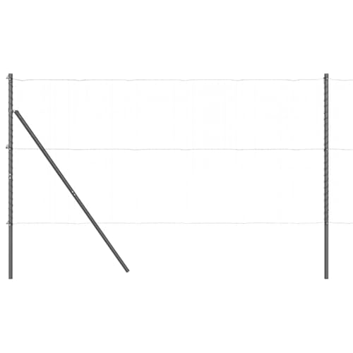 vidaXL Zaunpfosten 26 STK Grau Ø32mm 200cm Galvanisierter Stahl Mit Wetterfester Lackierung Für Langlebige Unterstützung Im Freien Und Einfache Installation Für Gartenzaun Und Terrassenzaun.