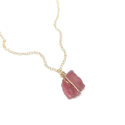 Collier argent doré et tourmaline rose, le cadeau idéal à offrir
