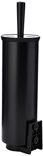 Image of Brabantia Profile Toilet Brush and Holder (Black) Freestanding /Wall-Mounted Toilet Bowl Cleaner with Discreet Case Stand for Bathroom