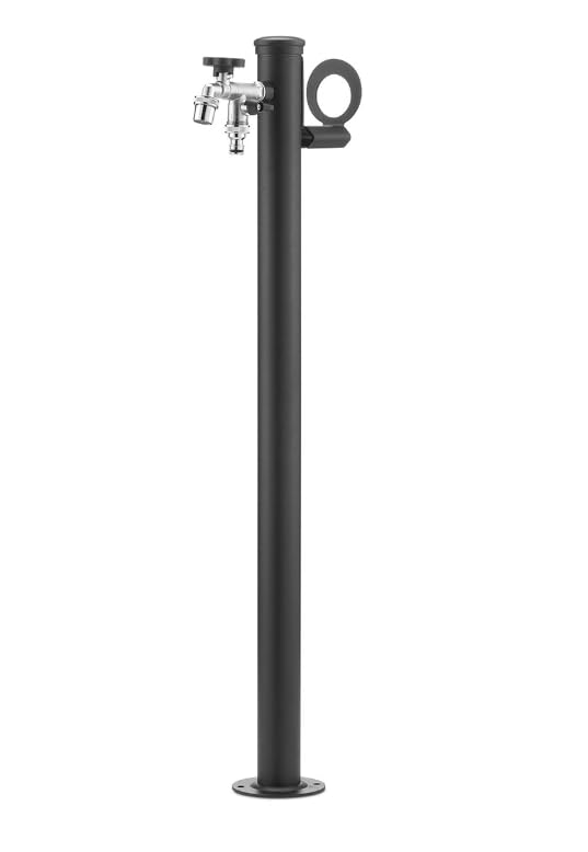 Belfer 42SRR Fontana da Giardino con Doppio Rubinetto e Porta Tubo Acqua Colore Antracite