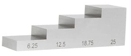 Four Steps 1018 Steel 6.25mm 12.5mm 18.75mm 25mm Ultrasonic Thickness Gauge Calibration Block para calibración de espesor y linealidad miniatura 3