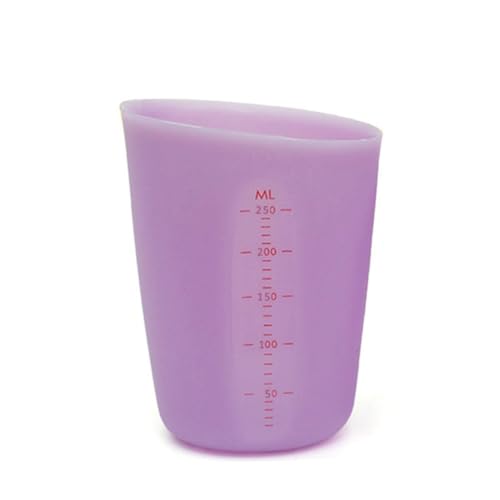 Silicone Measuring Cup Translucent Pink Double Scale 250ml