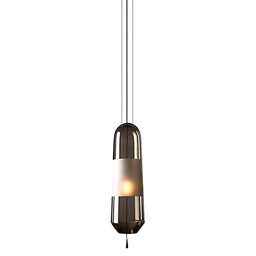 Suspension cylindrique en verre pour ambiance salon et chevet