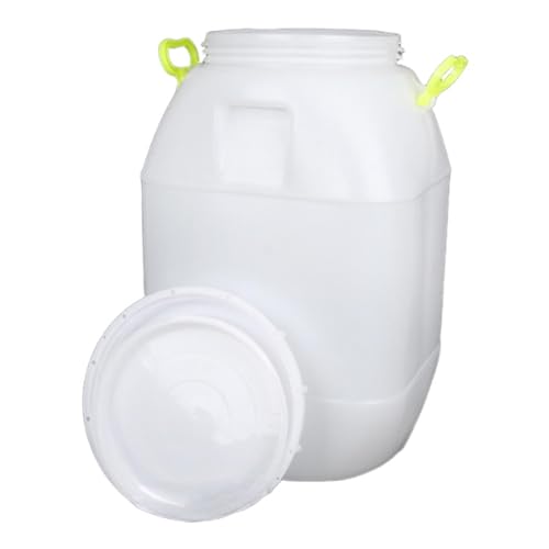 KinderCoring Barril de Agua Multifunción con Estructura Resistente HDPE Tapa Doble y Manija Apto para Almacenamiento Encurtidos Fermentación y Adecuado, 50l de Alto, Individual
