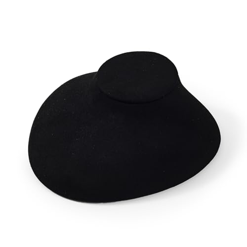 Buste de bijoux de colliers en microfibre présentoir noir - 3