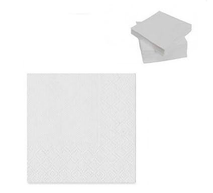 Servilleta desechable papel medida 20 x 20 6 paquetes de 100 unidades. Elige el que más se adapte a tu gusto. 100% celulosa (BLANCO)