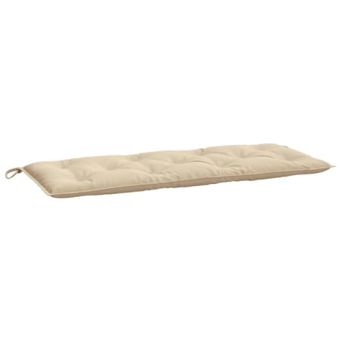 vidaXL Comfortable Outdoor Garden Bench Cushion, Beige, 47.2