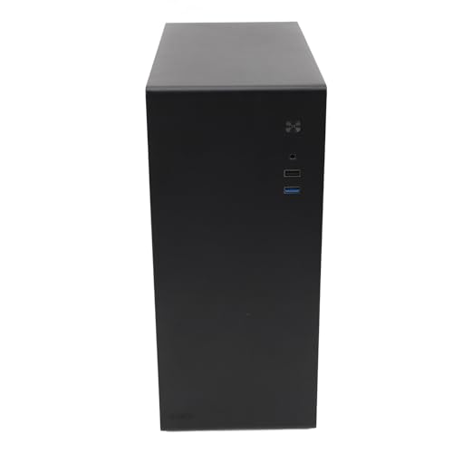 Gabinete para PC Gaming Dpofirs, carcasa de escritorio con soporte ATX y Micro ATX, diseño espacioso y acero negro miniatura 6