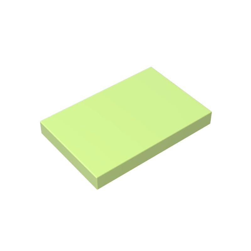XYEIUGO GDS-1039 26603 Foundation Plate Tile 2x3, Yellowish Green, 50 PCS
