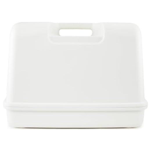 SINGER | Universal Hard Carrying Case, White, Impact Resistant Plastic, Fits Most Free-Arm Portable Sewing Machines - Sewing Made Easy