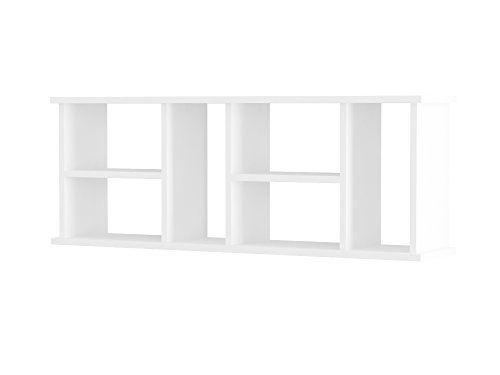 Image of Home Sparkle Rectangular Wall Shelf | Multiple Section MDF Wall Shelve Display Rack for Home Kitchen Bedroom and Living Room (White) Modern Unique Designer Wall Shelf Rack for Home