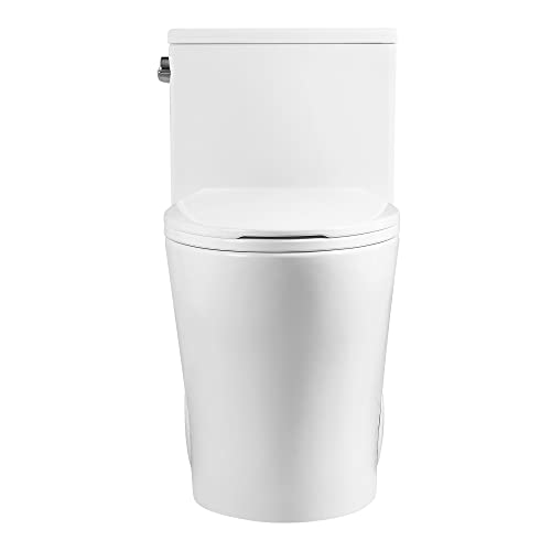Inodoro de una pieza con doble descarga Fine Fixtures, tipo alargado, alta eficiencia miniatura 3