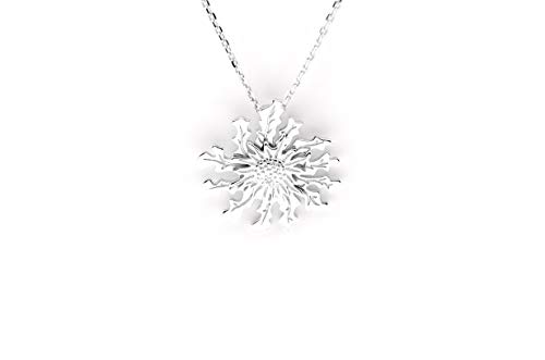 TALISMAN JEWELLERY Colgante de Plata 925 con cadena incluida - Eguzkilore, Flor Vasca (30 MM)