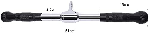 GYM MASTER Revolving Straight Bar Cable Attachment Handle with a Textured Grip