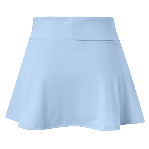 ZLBDYG Saia feminina de cintura alta para cosplay, saias plissadas com shorts e bolso, Azul, XG