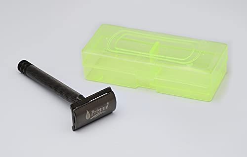 Pristine Shaving Double Edge Safety Razor For Men BLACK PLATING (Close Comb)…