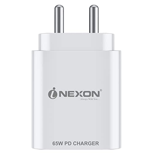 Image of 65W Fast Type-C Charger For Xiaomi Redmi Note 9 Pro Max, Xiaomi Redmi Note Nine Pro Max Charger Original Adapter Like Wall Charger | Mobile Charger | Fast Charger | Superfast PD Charger Adater power Delivery Android USB Charger With 1 Meter USB Type C To Type-C Charging Data Cable (65 WATT, KT1, White)