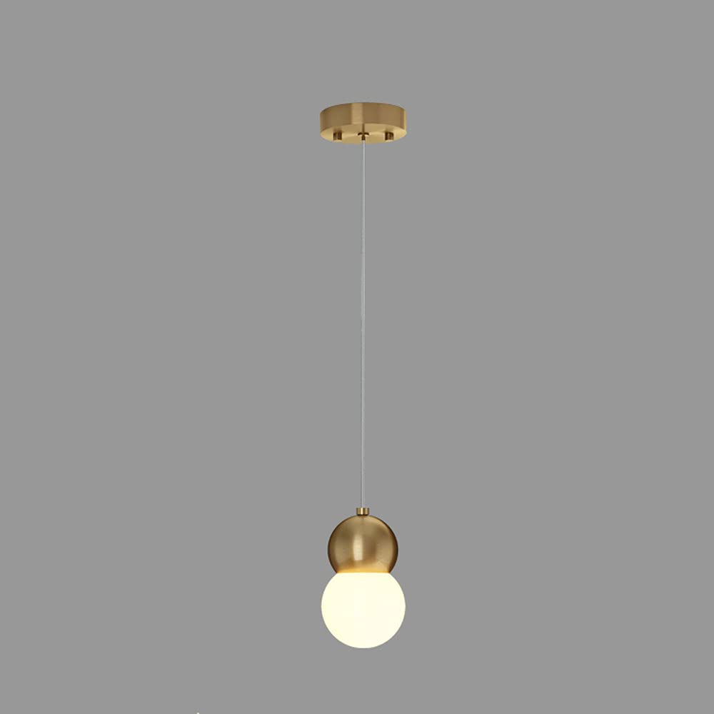 ASerZenith Copper Chandeliers, Led Home Decoration Chandelier Fixture, Modern Minimalist Bedroom Bedside Pendant Light, Small Bar Hanging Flush-Mounted Ceiling Lamp,Chandelier Lamps