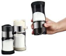 定量盐罐玻璃调料盒厨房调料罐 Stylish Simple Condiment Canisters Pots Set,密封防潮盐瓶调味罐家用调料瓶套装 Household Cleaning，Kitchen Storage Essentials