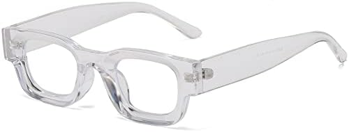 AIEYEZO Modern Thick Rectangle Sunglasses for Women Men 90s Retro Chunky Square Polarized Sun Glasses UV400 Protection