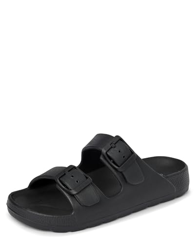 Image of The Children's Place Boys' Boys' Everyday Slip on Double Buckle Slide Sandals
