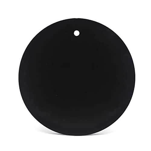 Hongk- Motorcycle Black Round Kickstand Sidestand Jiffy Stand Coaster Pad Compatible With H-D Touring Cruiser Sport Dirt [P/N:mt253-001-Bk] #TOP7