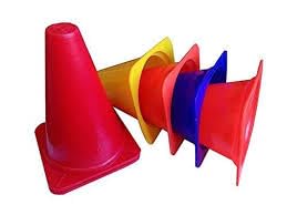 Premium Cone Marker Set of 15 for Track & Field Marking, 6 inch Cone mmarker for Football and Other Sports Marking (Pack of 15) Multicolour-image-37