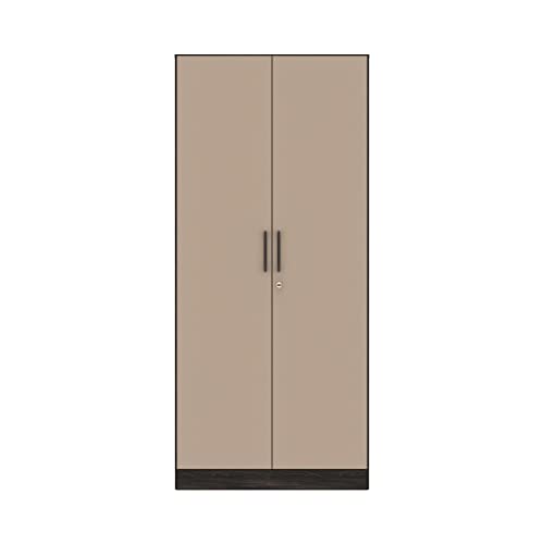 Image of Wakefit Wardrobe | 1 Year Warranty | Engineered Wood Almirah, Cupboard for Clothes Storage | 2 Door, 2 Shelves, Drawer, 1 Hanging Space | Cashmere Plus - Wyoming Maple-Frappe