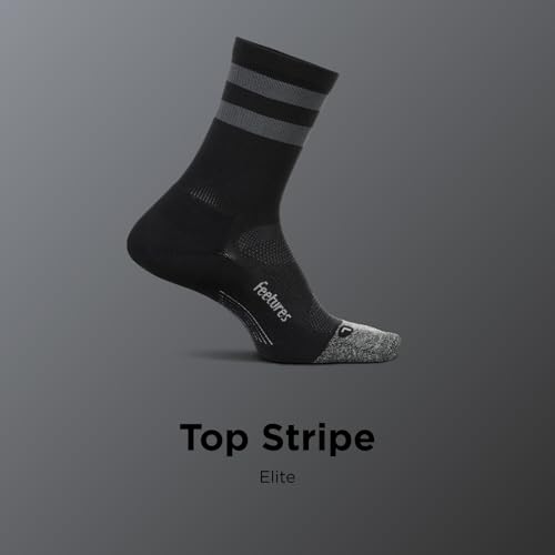 Image of Feetures Elite Light Cushion Mini Crew Sock - Sport Sock with Targeted Compression