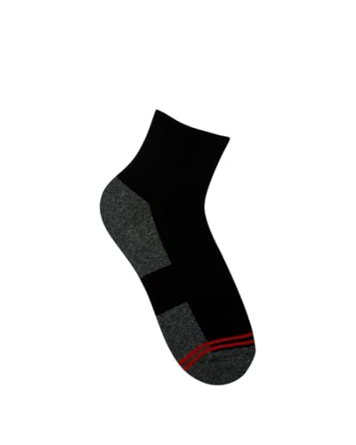 SocksXpress Men’s Cushioned Ankle-Length Socks | Pack of 3 Pairs | Black, L.Grey, D.Grey, Navy | Combed Cotton with Temperature-Regulating Soft Cushioning | Breathable & Daily Comfort Sports Socks