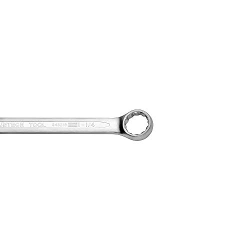 Image of Jetech 1-1 /4 inch Combination Wrench, SAE 12-Point Chrome Vanadium Steel Spanner, Industrial Grade with 15-Degree Offset, Sand Blasted Finish, Heat-Treated Forged Tool
