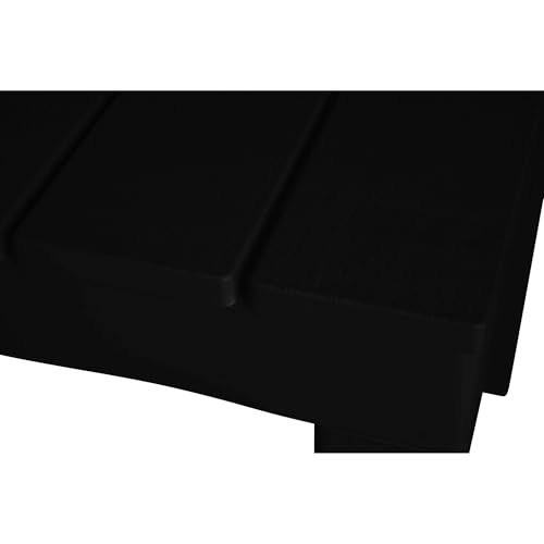 Table de jardin carrée anthracite Dmora Vicenza, table d'extérieur fixe 78x78 cm