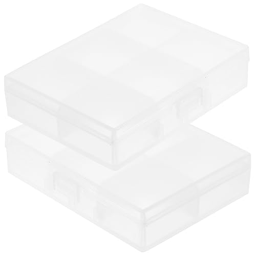 CIYODO Greeting Card Organizer Plastic Photo Organizer 2pcs Photo Storage Box Case Lid