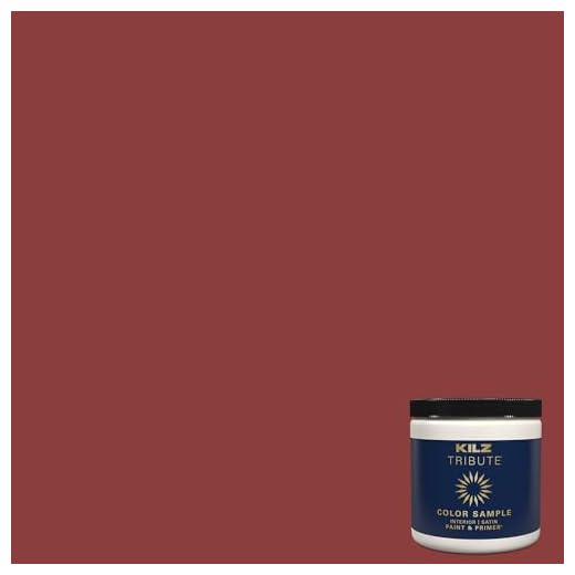 KILZ TRIBUTE Paint & Primer, Interior, Color Sample, Haute Red, 8 Ounces