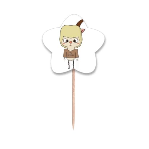 Cure-dents drapeaux Capricorne étoile lable cupcake picks décoration
